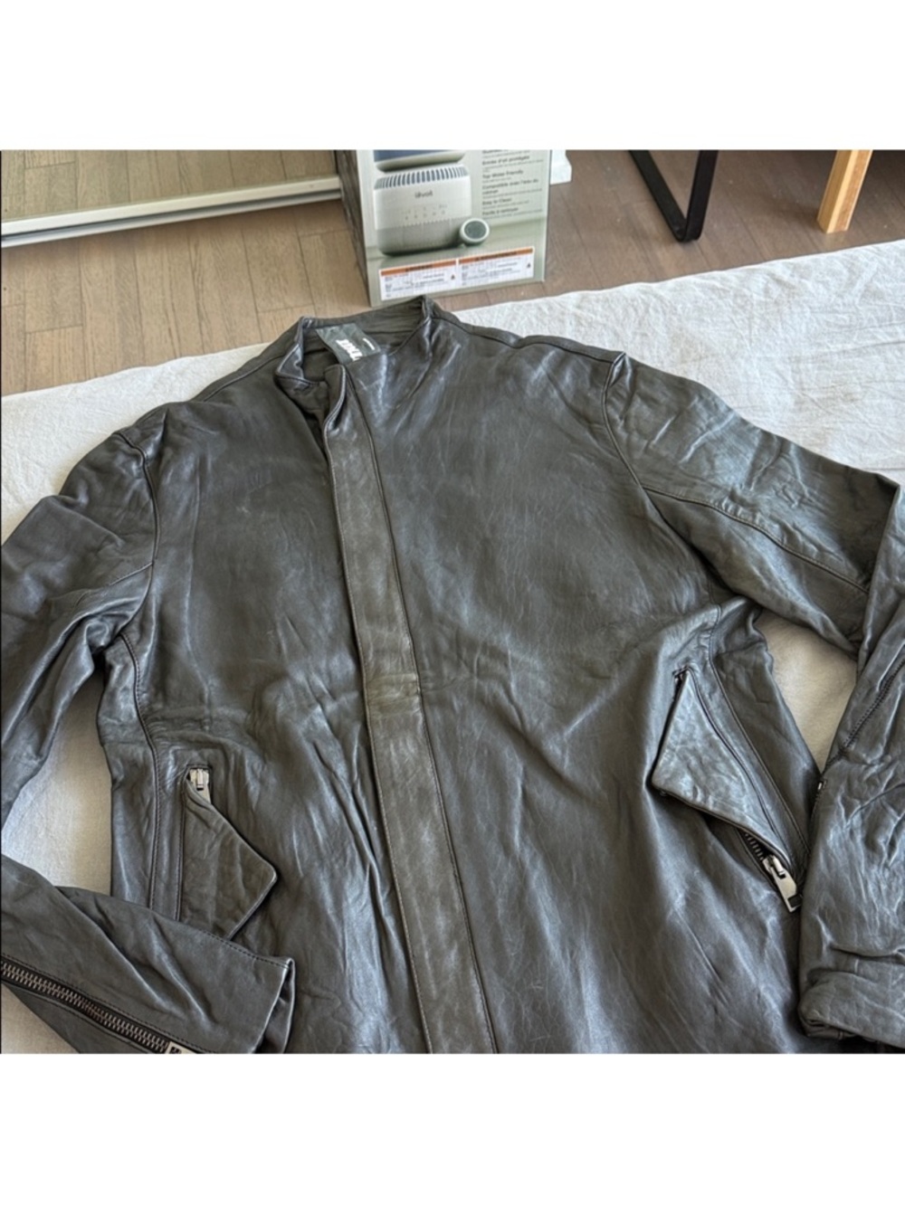 Mut made by Rick Owen’s Men's Black Leather Jacket, size EU 50 - or Large - Picture 3 of 10